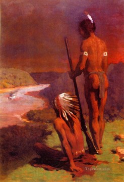Indios en el naturalista de Ohio Thomas Pollock Anshutz Pinturas al óleo